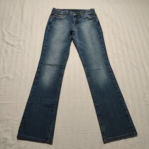 Vintage Lucky Brand Jeans Womens 2 Made in USA Fleur De Lis Embroidered Bootcut